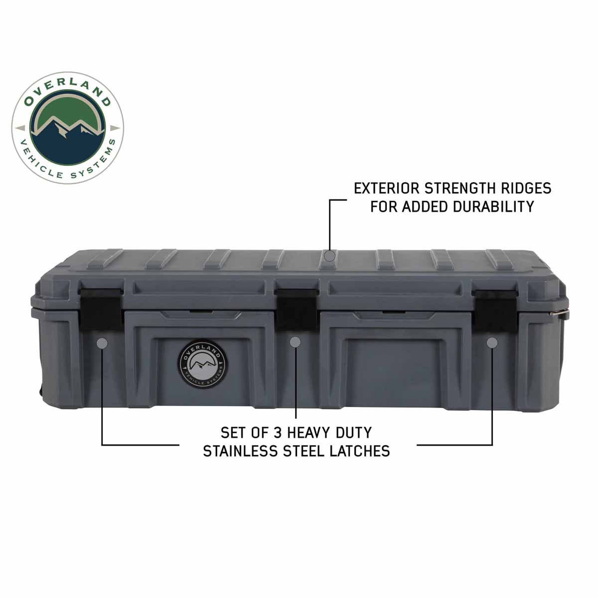 D.B.S.  - Dark Grey 117 QT Dry Box With Drain and Bottle Opener