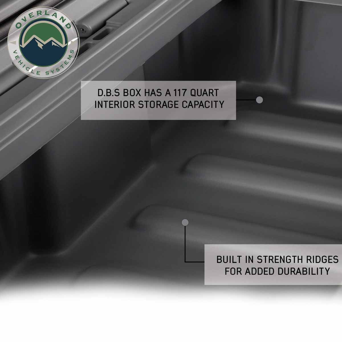 D.B.S.  - Dark Grey 117 QT Dry Box With Drain and Bottle Opener