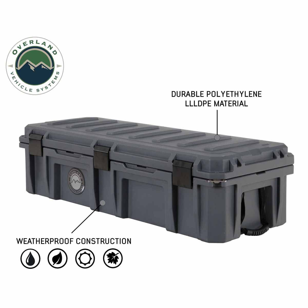D.B.S.  - Dark Grey 117 QT Dry Box With Drain and Bottle Opener