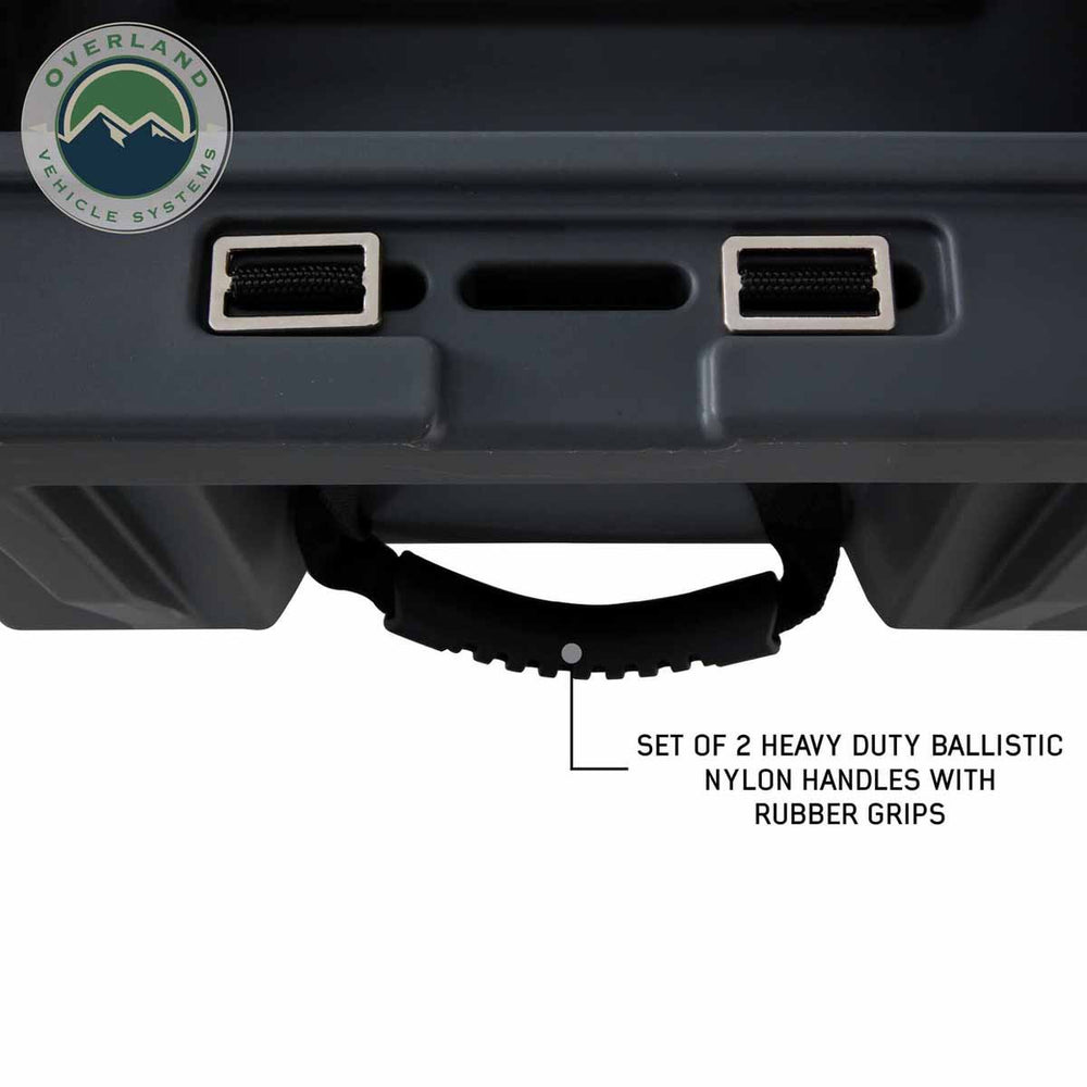 D.B.S. - Dark Grey 169 QT Dry Box with Wheels, Drain, and Bottle Opener handle