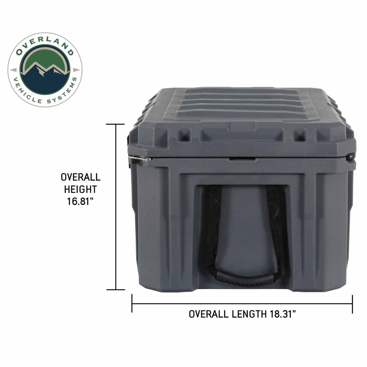 D.B.S.  - Dark Grey 95 QT Dry Box With Drain and Bottle Opener