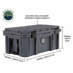 D.B.S.  - Dark Grey 95 QT Dry Box With Drain and Bottle Opener