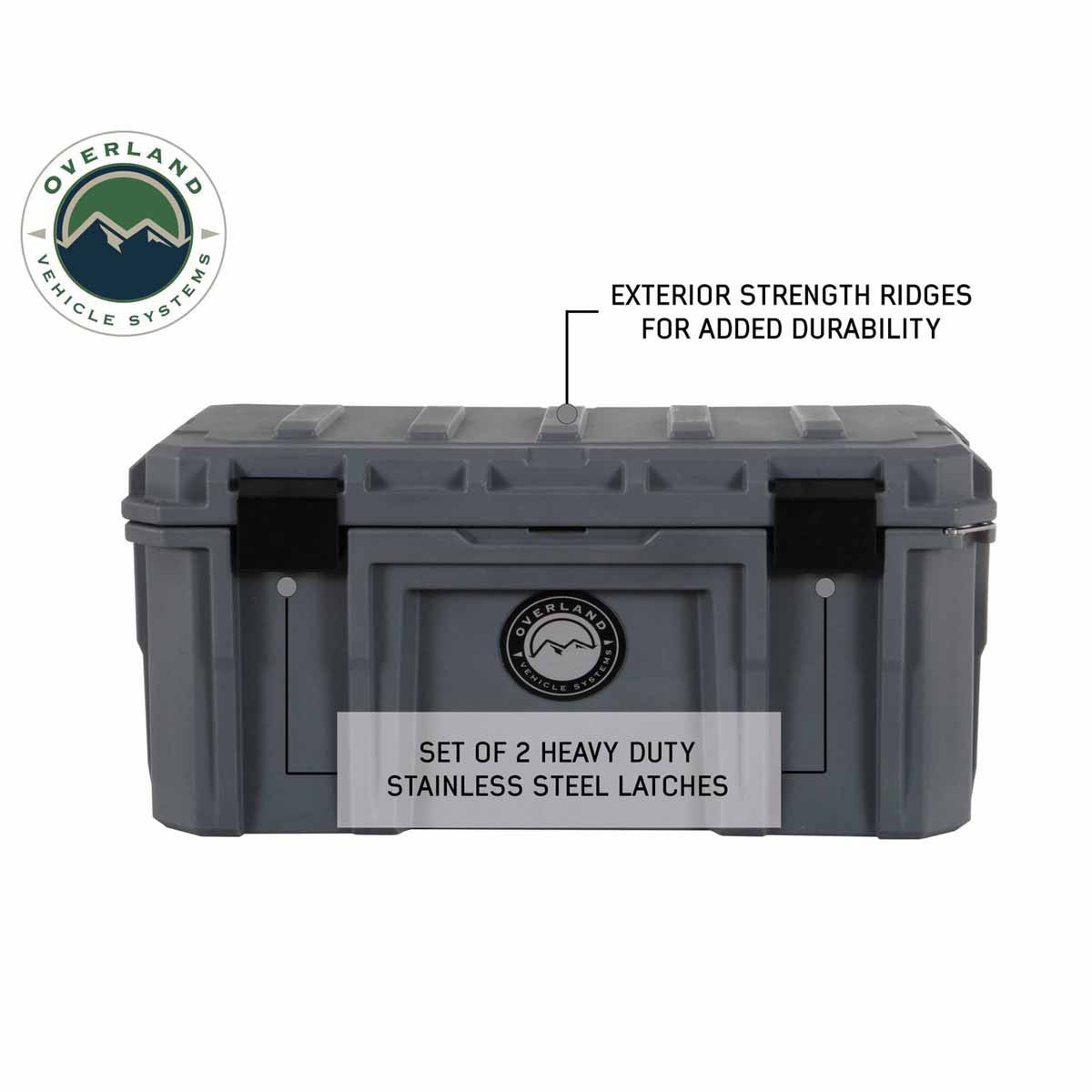 D.B.S.  - Dark Grey 95 QT Dry Box With Drain and Bottle Opener
