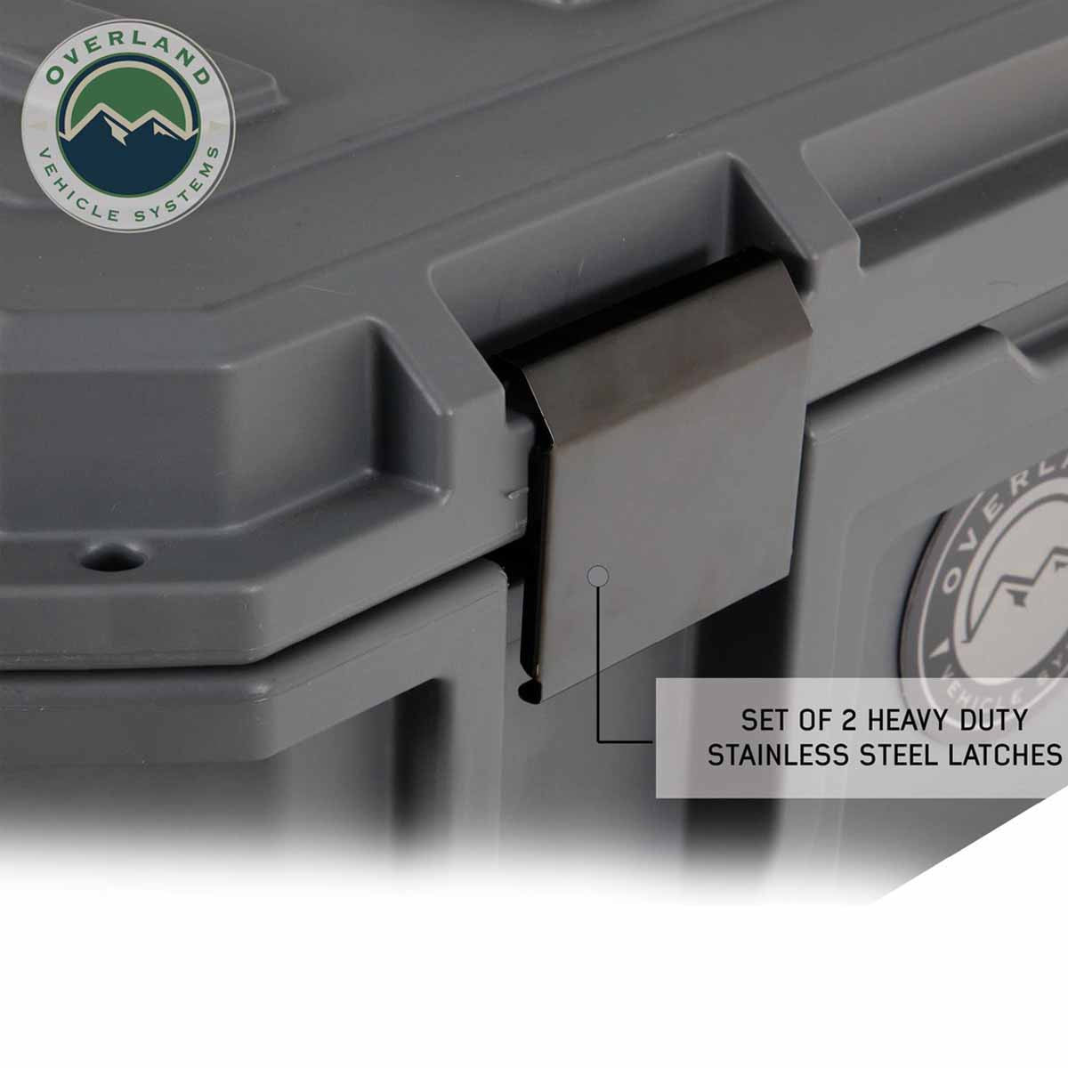 D.B.S.  - Dark Grey 95 QT Dry Box With Drain and Bottle Opener