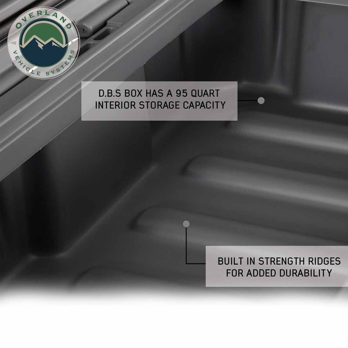 D.B.S.  - Dark Grey 95 QT Dry Box With Drain and Bottle Opener