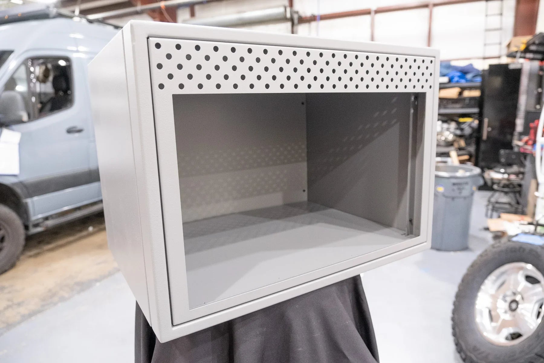 Van Wife Components Ekko Microwave Cabinet 24"x18"x17" – Powder Coated Aluminum