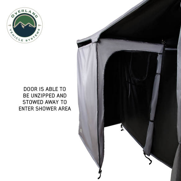 HD Nomadic 2 Person Quick Deploying Car-Side Shower & Privacy Room Combo Open Door