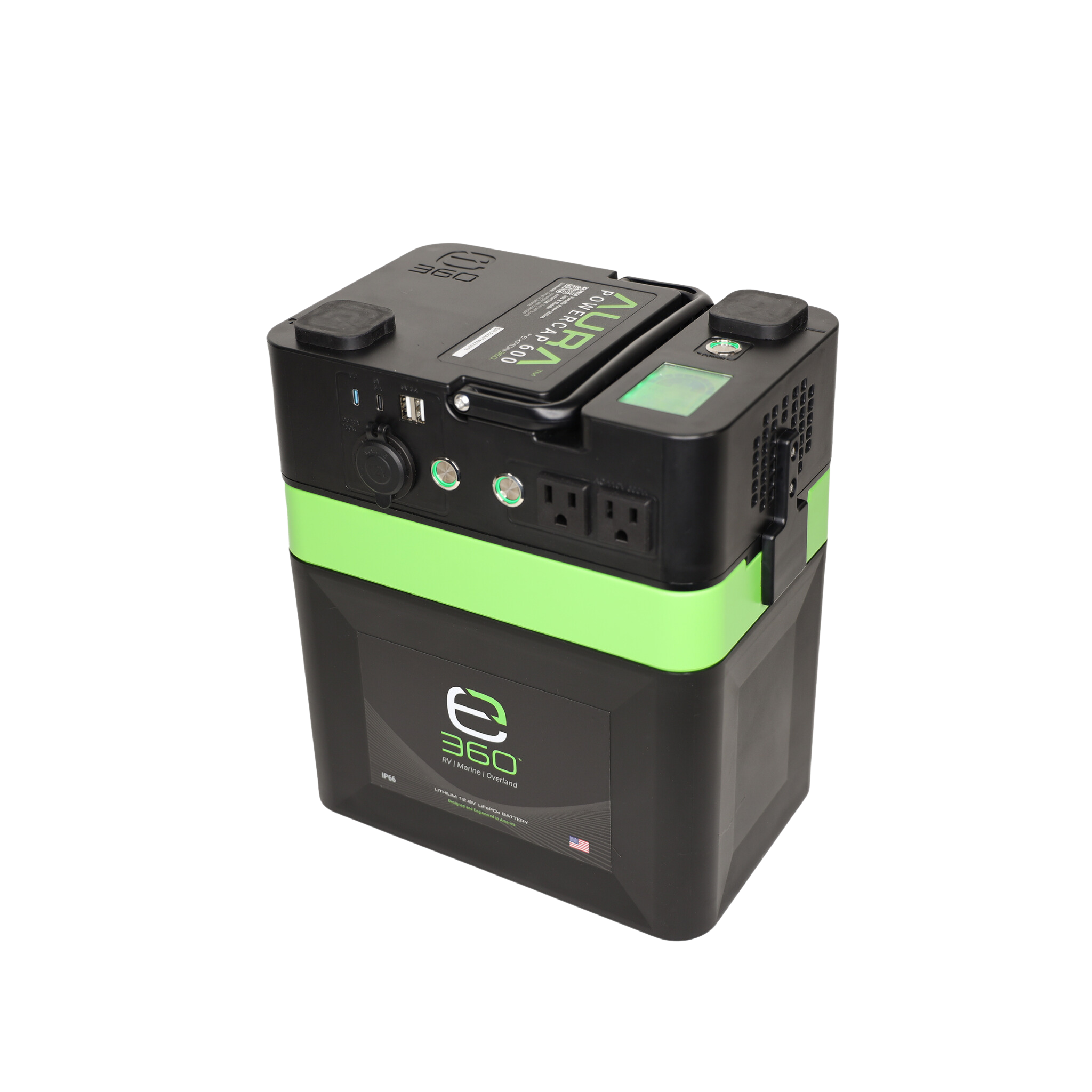 Expion360 60Ah AURA Powercap 600W Inverter Power System – LiFePO4 Portable Power Bundle