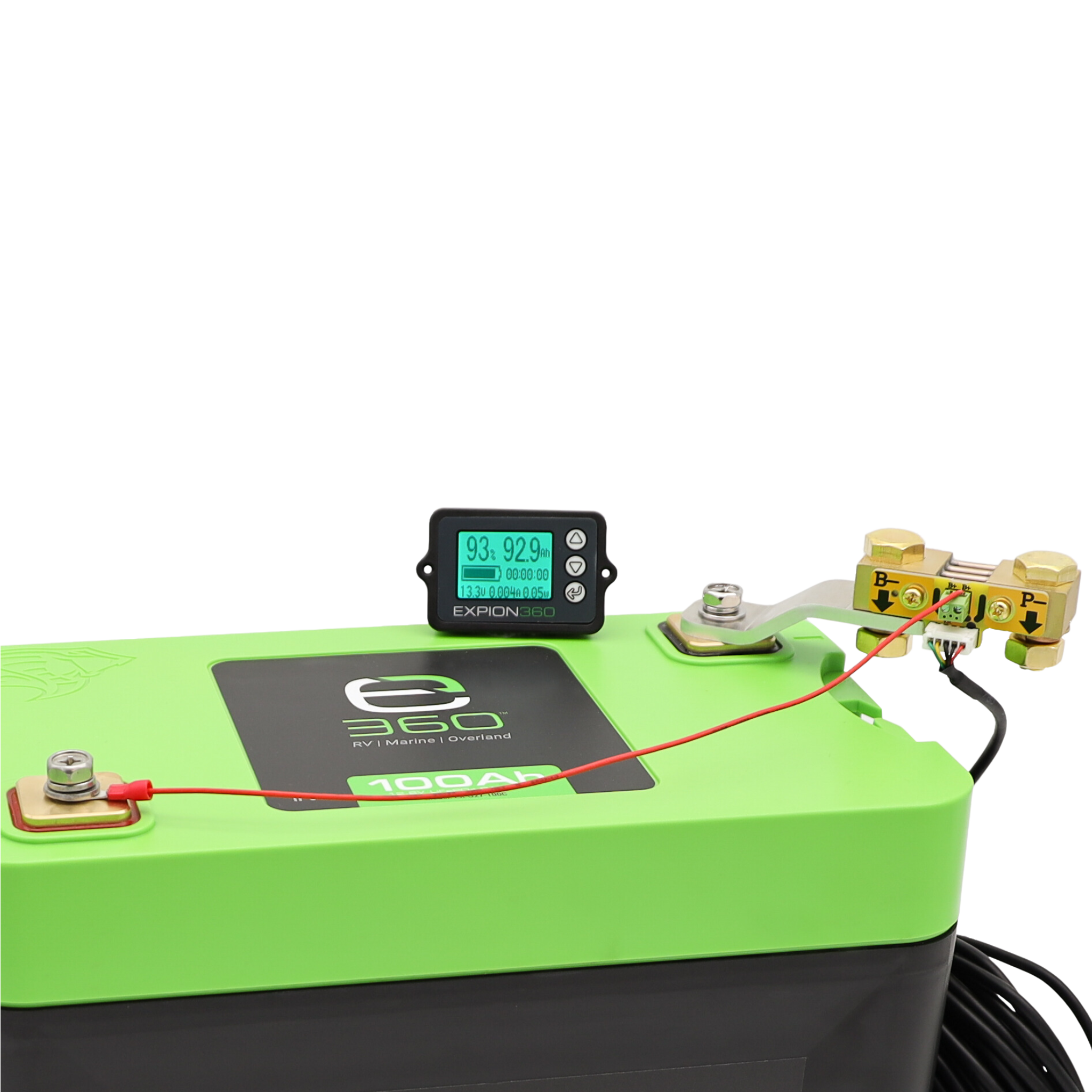 Expion360 BM350 Lithium Battery Monitor Kit with 500A Shunt – LiFePO4 Fuel Gauge