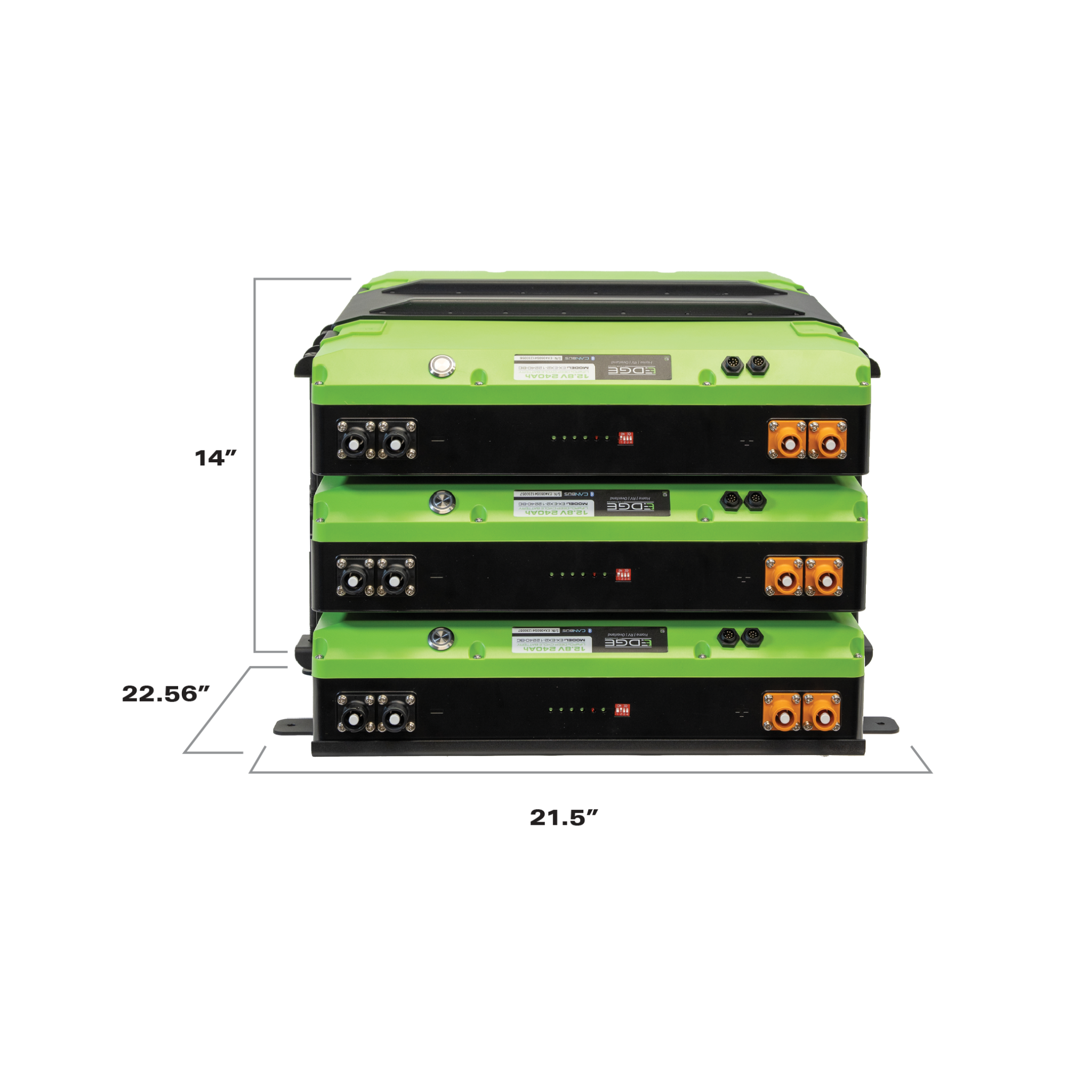 Expion360 EX2 Edge 3-Battery LiFePO4 Mounting Expansion Kit – Triple Tie Down Add-On System