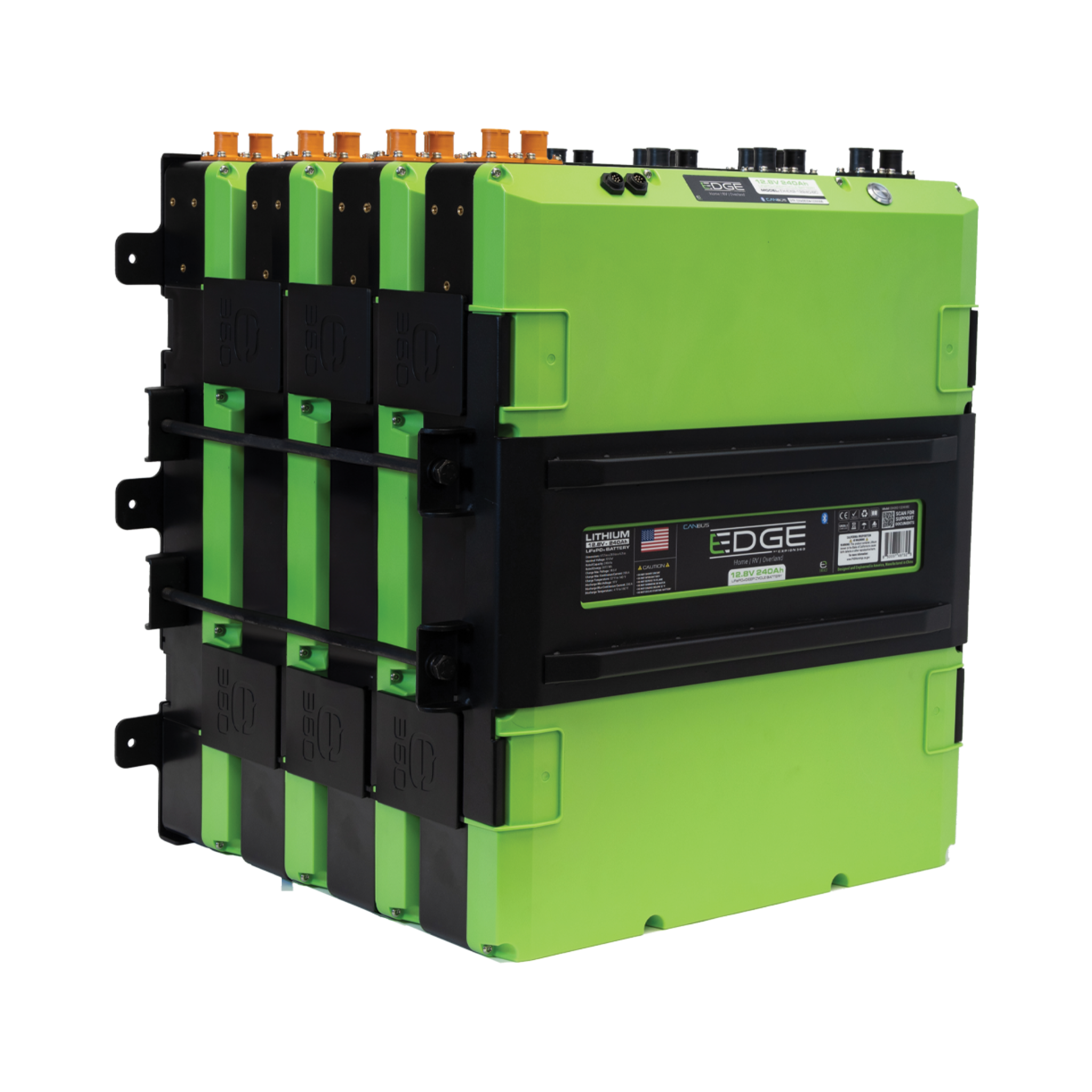 Expion360 EX2 Edge 4-Battery LiFePO4 Mounting Expansion Kit – Quad Tie Down Add-On System