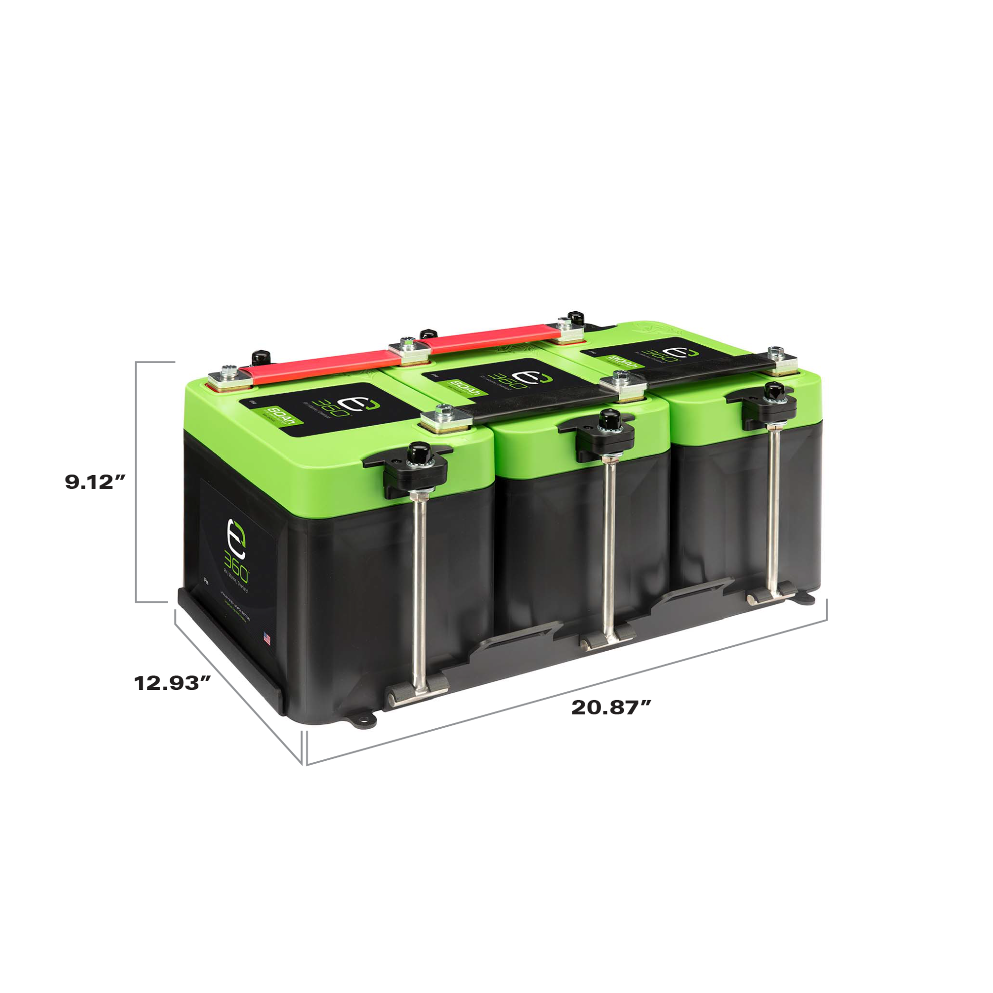 Expion360 Group 24 3-Battery LiFePO4 Lithium Mounting Kit