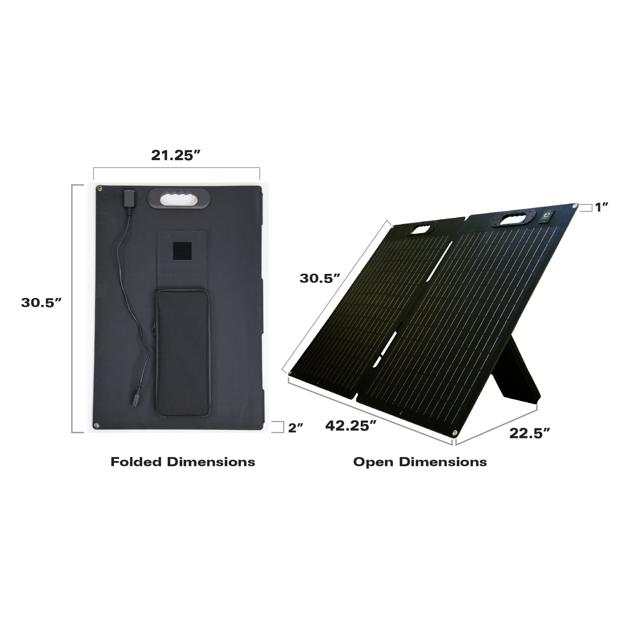 Expion360 120W Portable Foldable Solar Panel for RV & Off-Grid Use