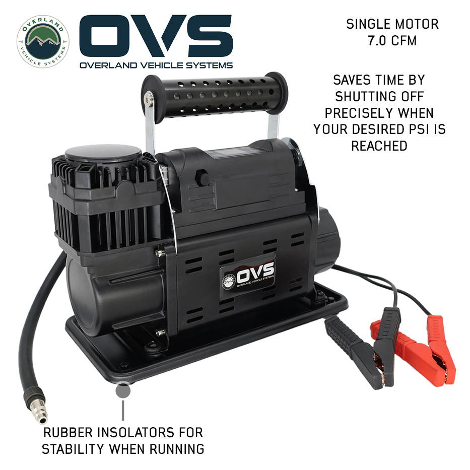 EGOI Portable Single/Dual Motor Digital Air Compressor System With Control Panel, Storage Bag, Hose & Attachments Single