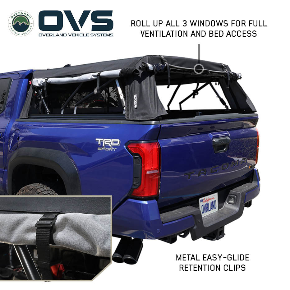 Explorer Soft Shell - Black Diamond Canvas and Aluminum Frame 3 Quarter Open