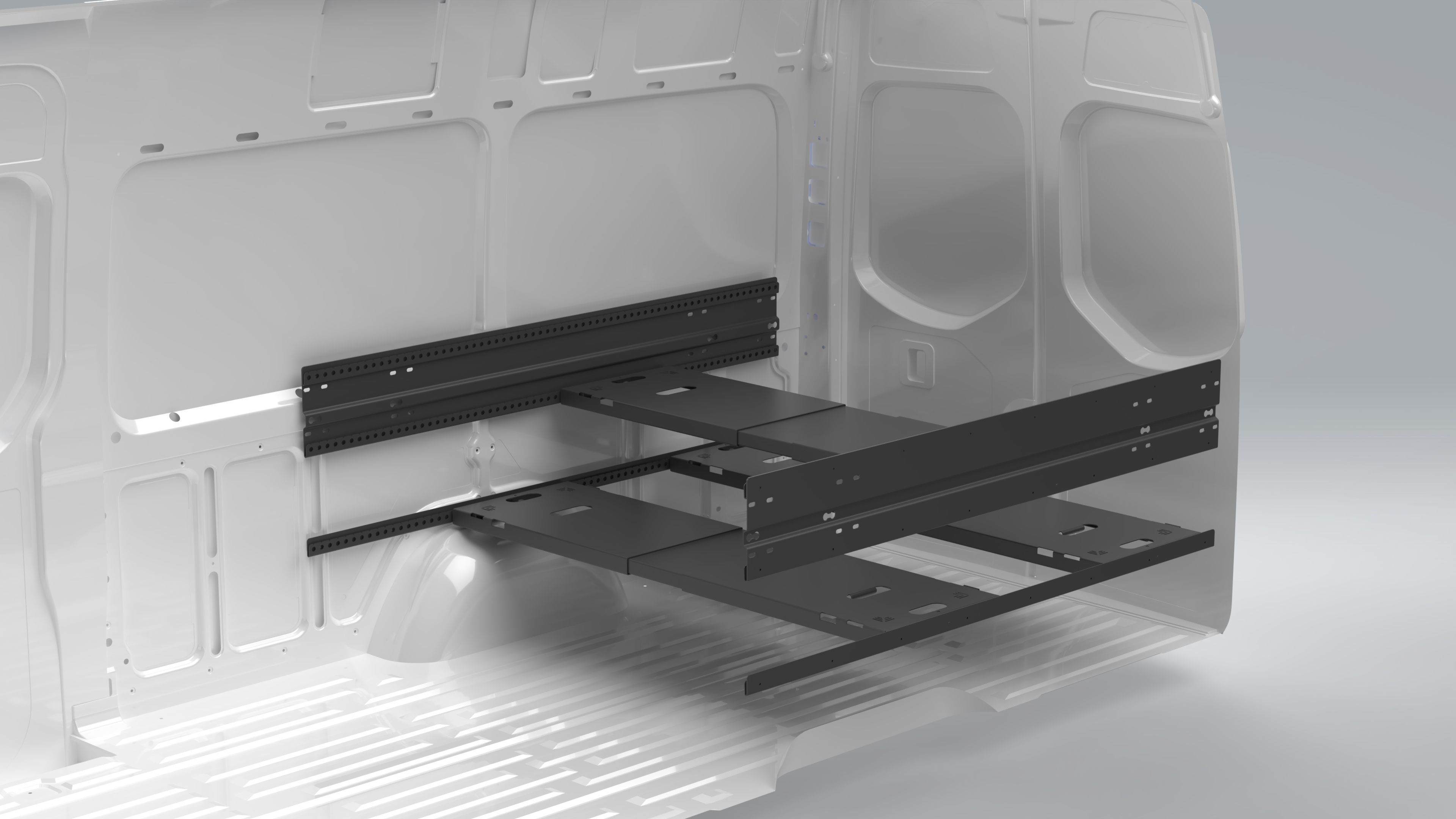 Van Wife Components 3 Panel Modular Bed System – Adjustable Van Bed & Multi-Use Platform