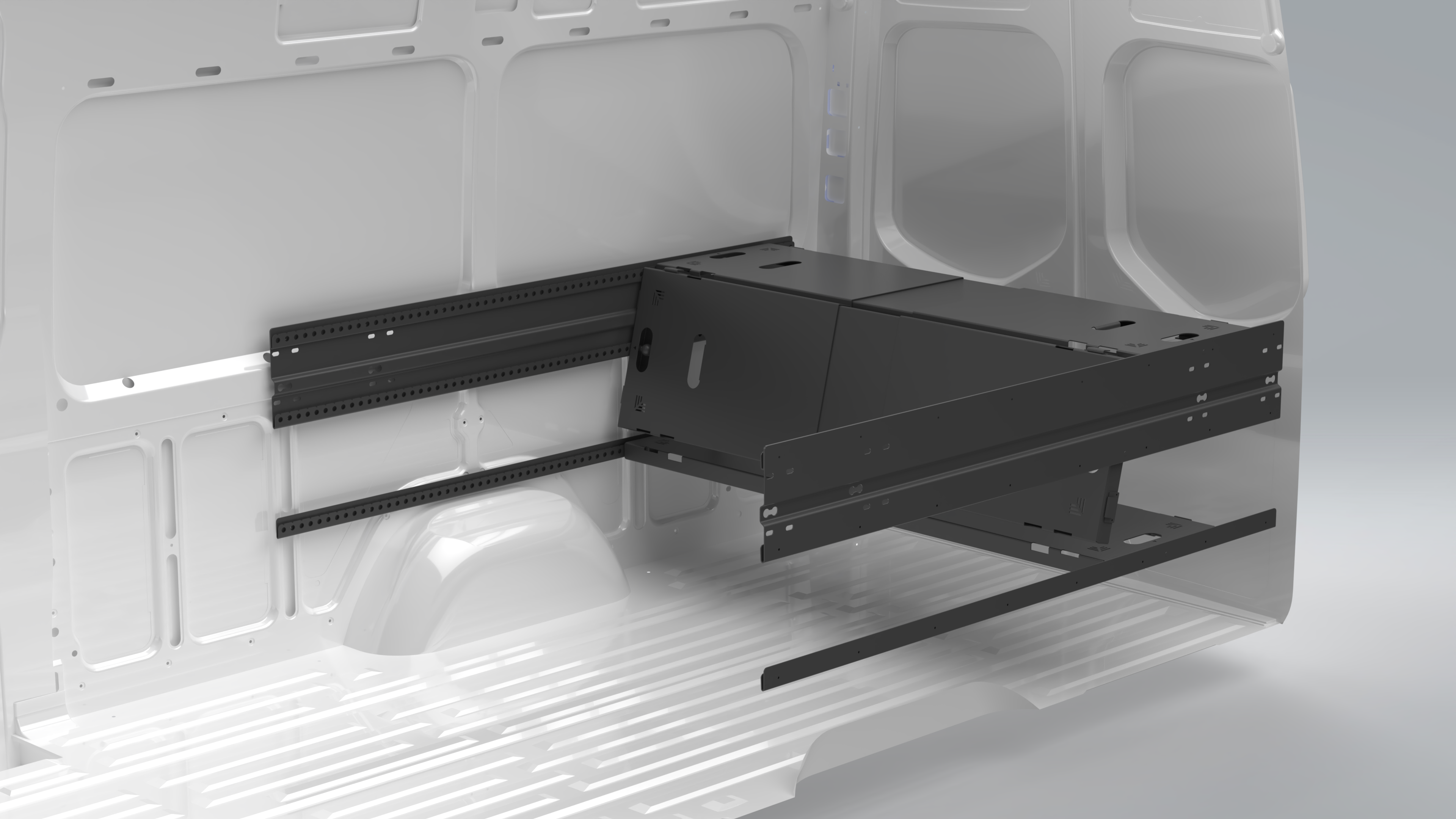 Van Wife Components 3 Panel Modular Bed System – Adjustable Van Bed & Multi-Use Platform