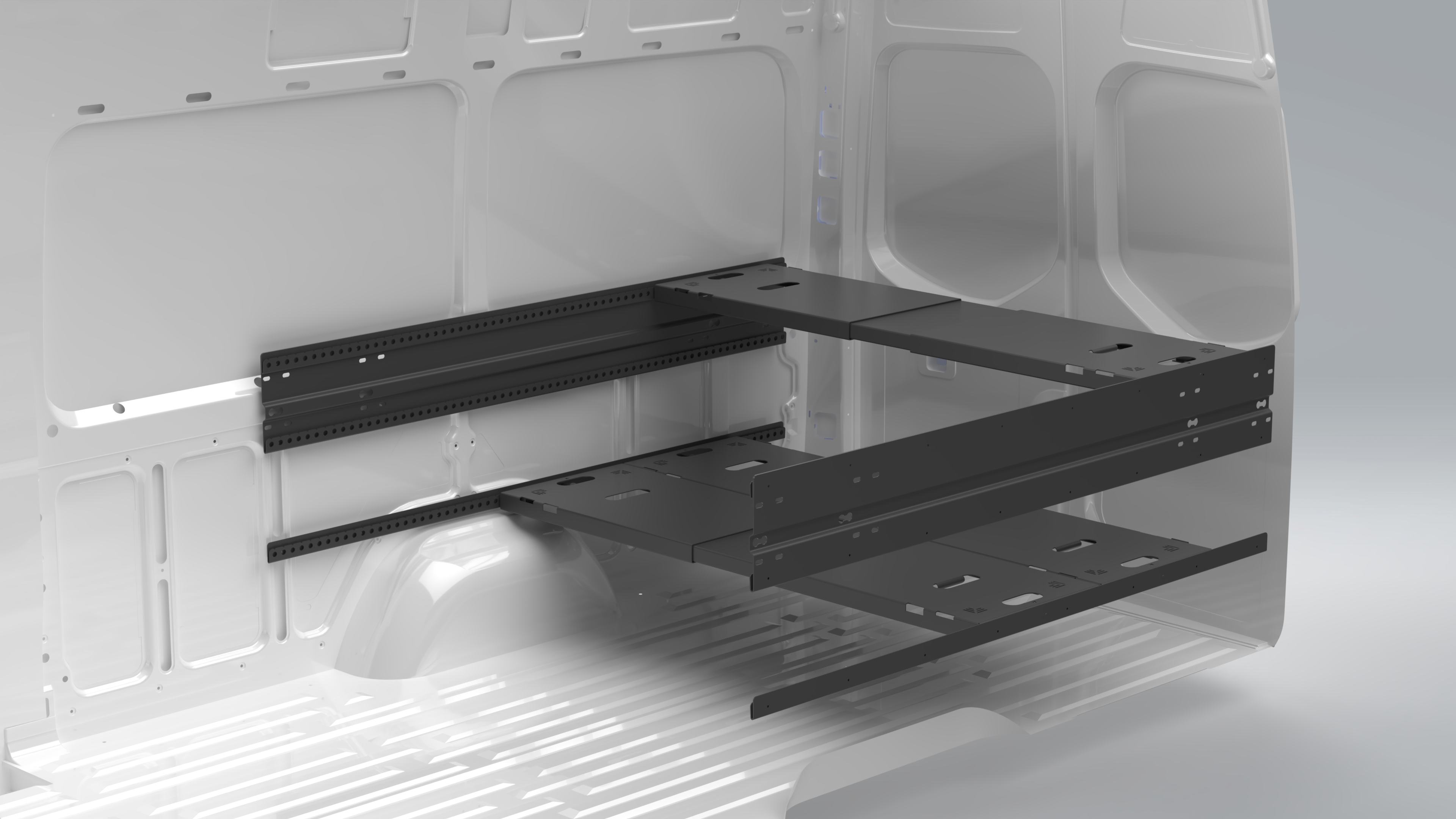 Van Wife Components 3 Panel Modular Bed System – Adjustable Van Bed & Multi-Use Platform