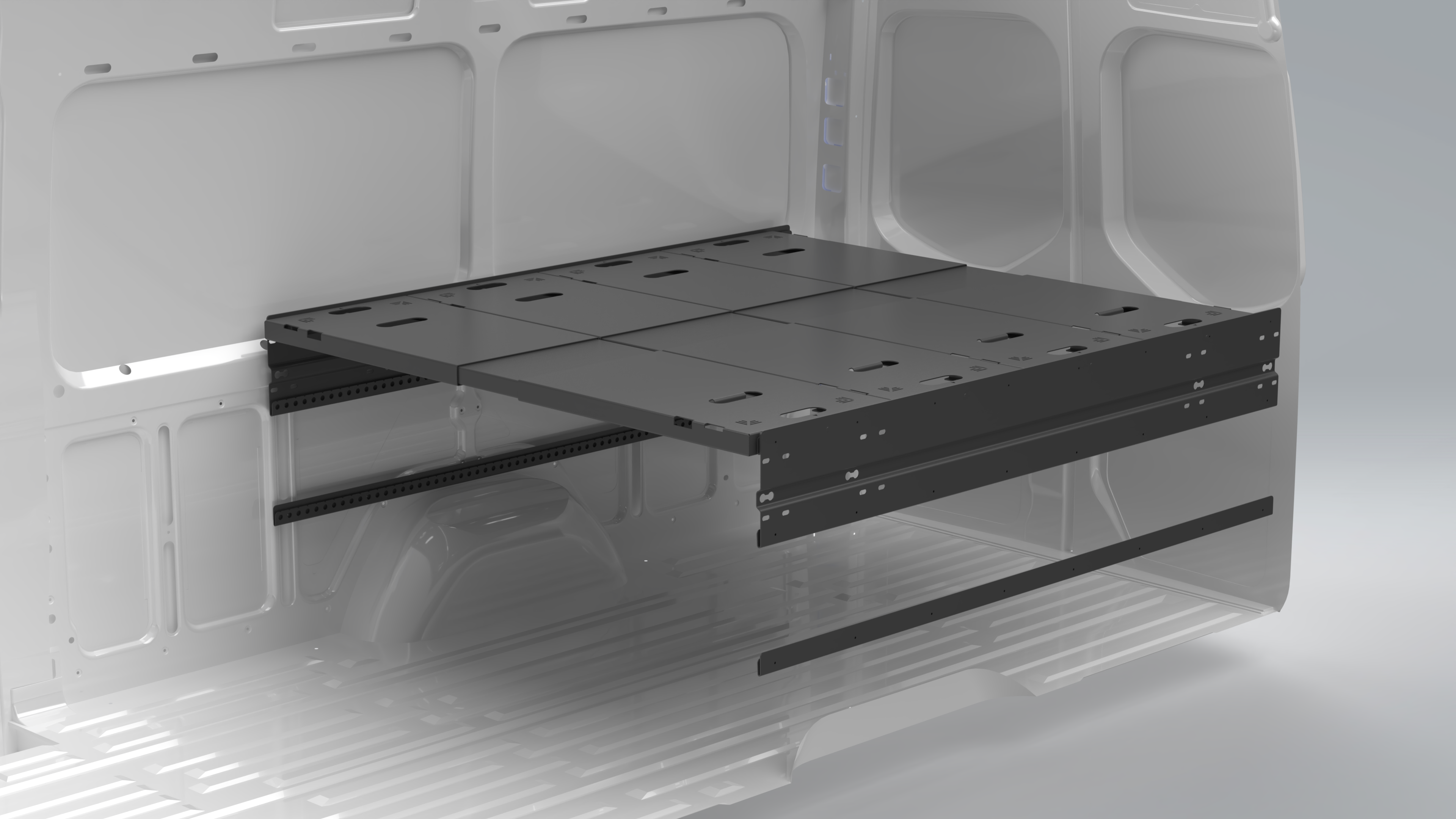 Van Wife Components 4 Panel Modular Bed System – Adjustable Van Bed & Multi-Function Platform