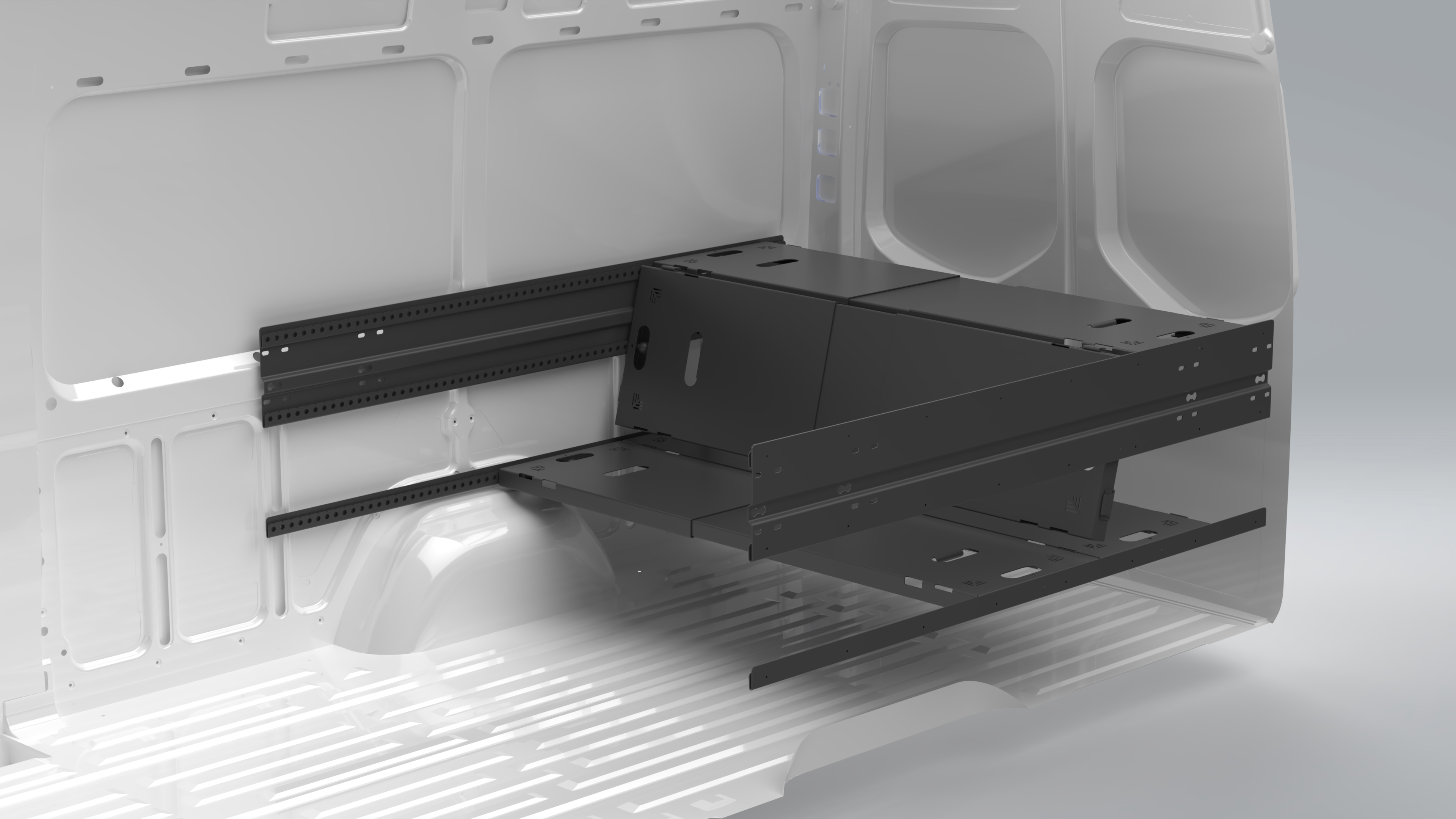 Van Wife Components 4 Panel Modular Bed System – Adjustable Van Bed & Multi-Function Platform