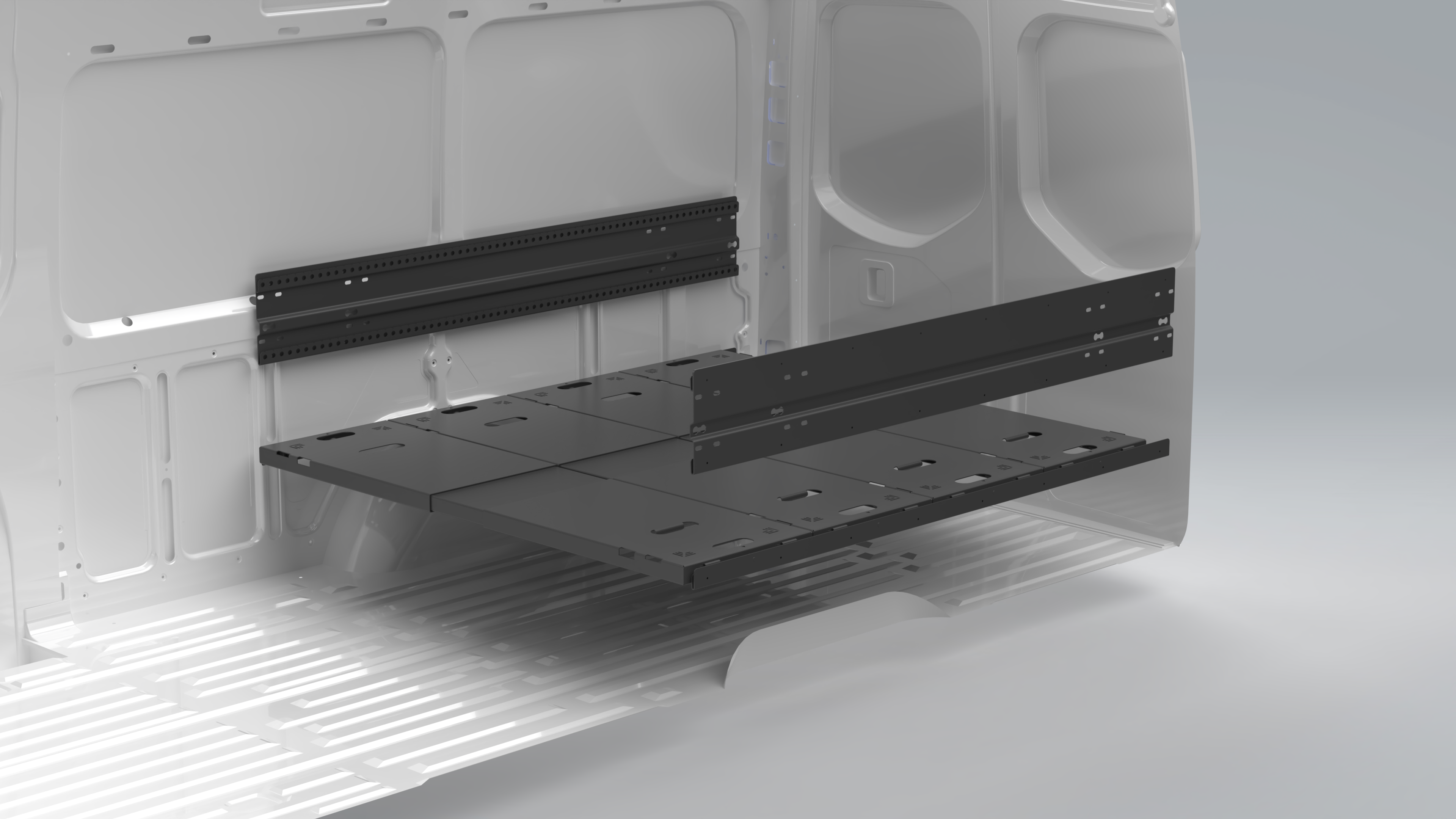 Van Wife Components 4 Panel Modular Bed System – Adjustable Van Bed & Multi-Function Platform