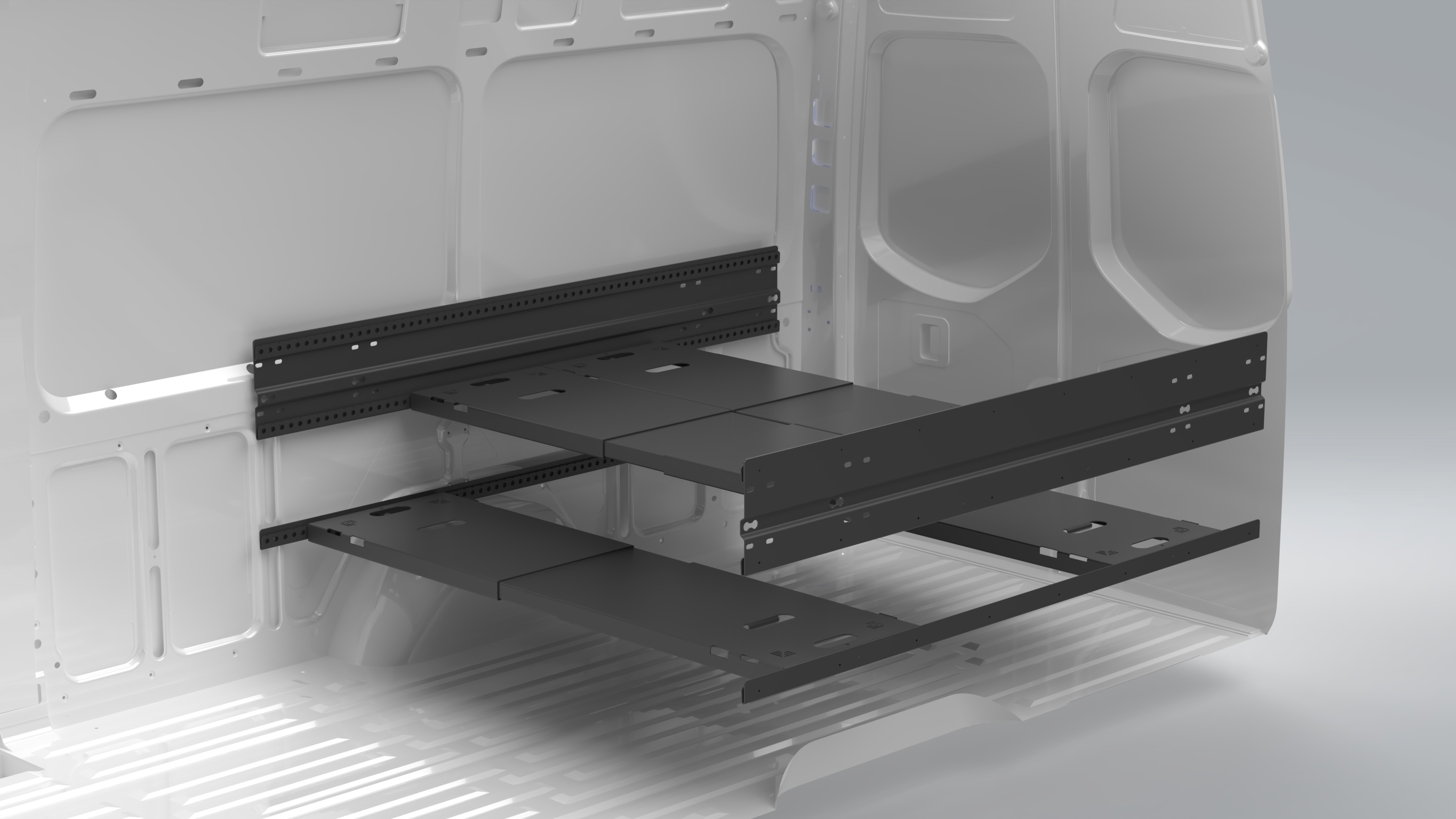 Van Wife Components 4 Panel Modular Bed System – Adjustable Van Bed & Multi-Function Platform