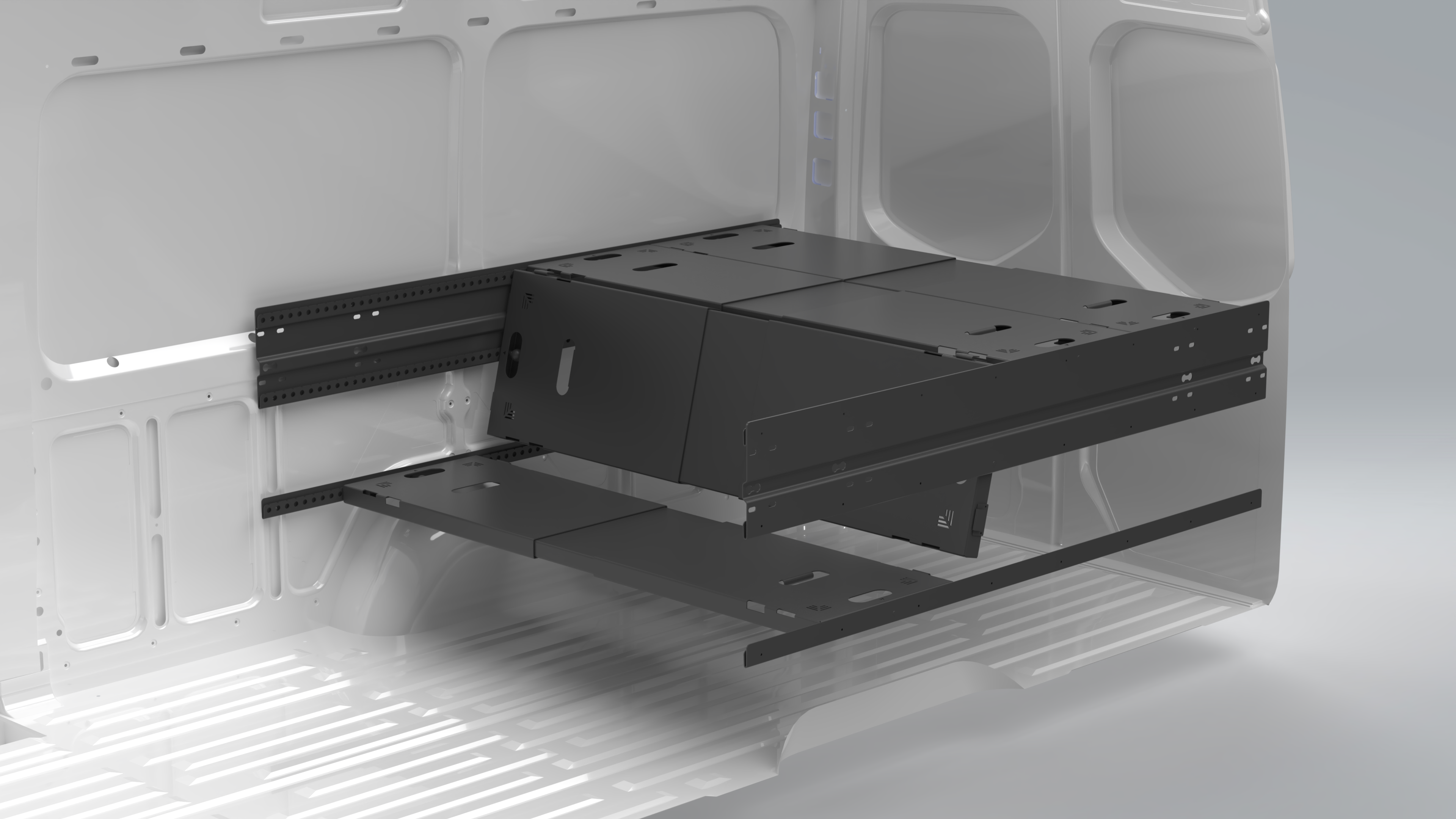 Van Wife Components 4 Panel Modular Bed System – Adjustable Van Bed & Multi-Function Platform
