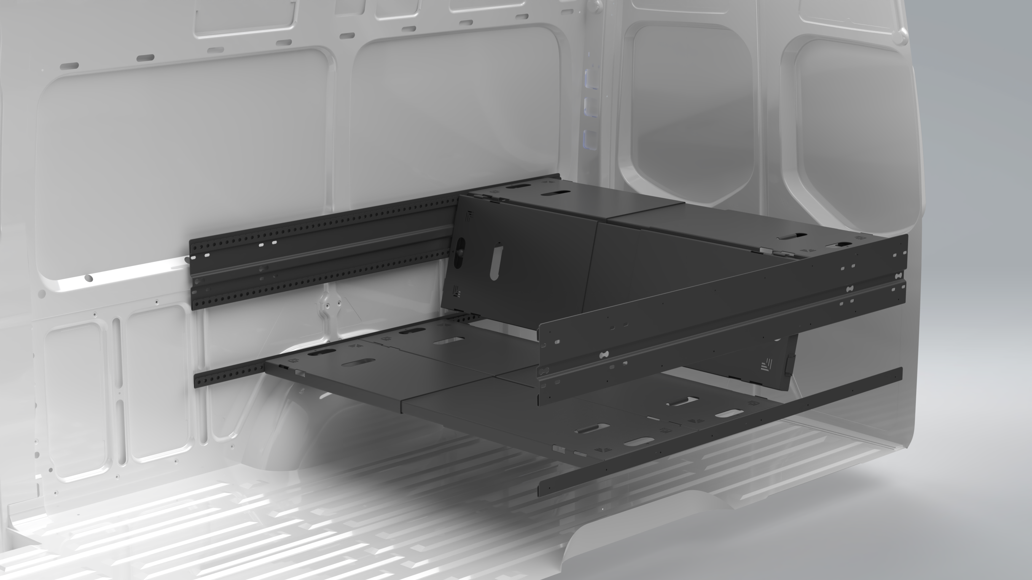 Van Wife Components 4 Panel Modular Bed System – Adjustable Van Bed & Multi-Function Platform