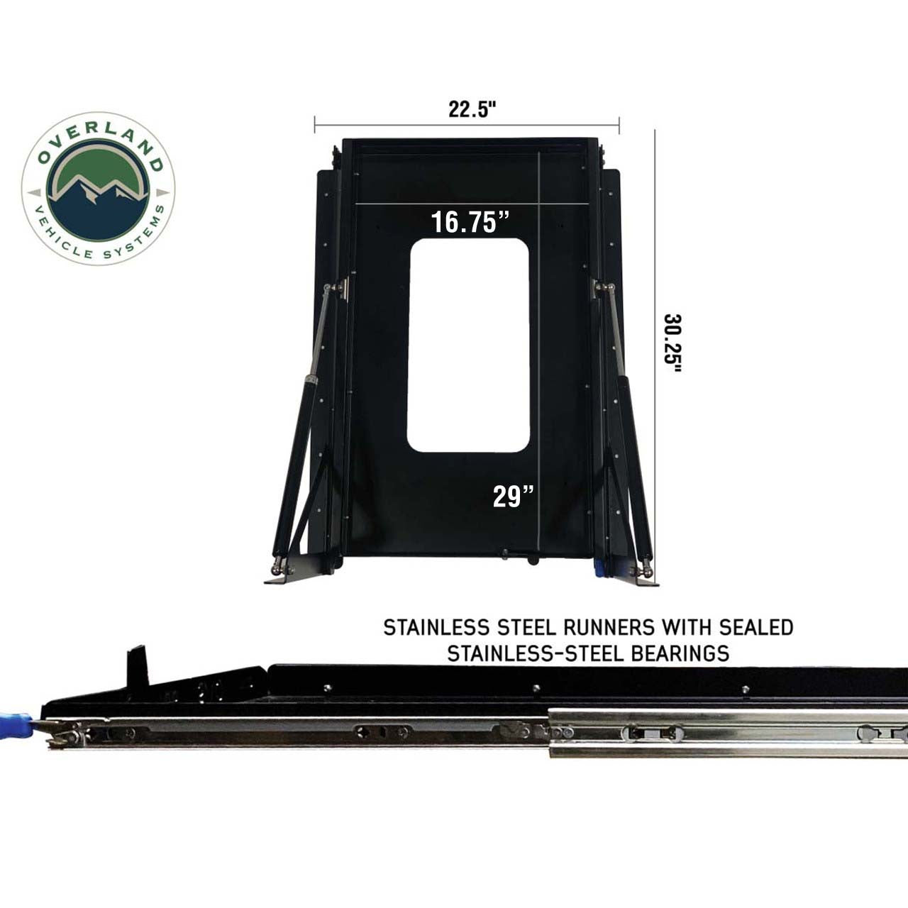 Small Refrigerator Slide & Tilt Tray – Fridge Mount Dimensions
