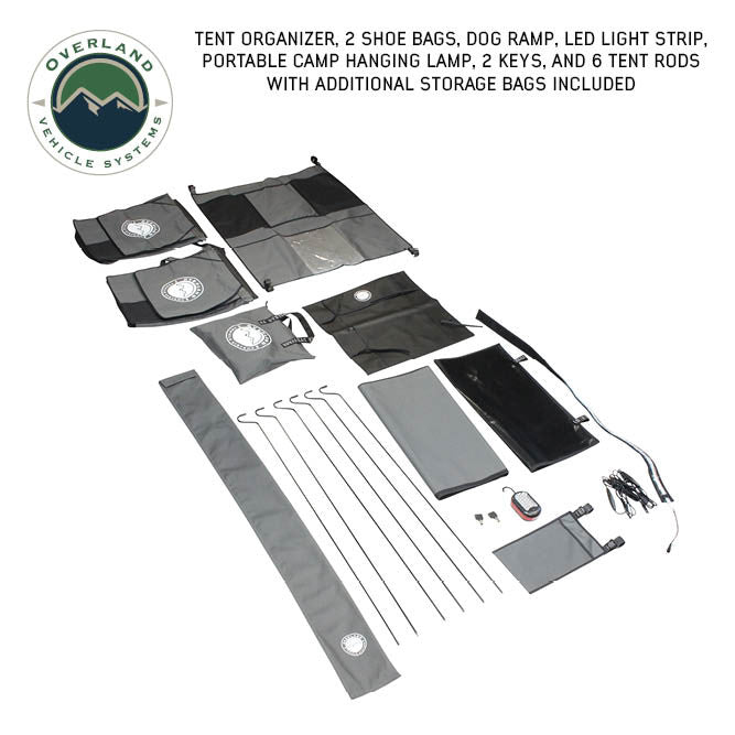 HD Bundu Hard Shell Roof Top Tent-Grey Body & Green Rainfly Hardware