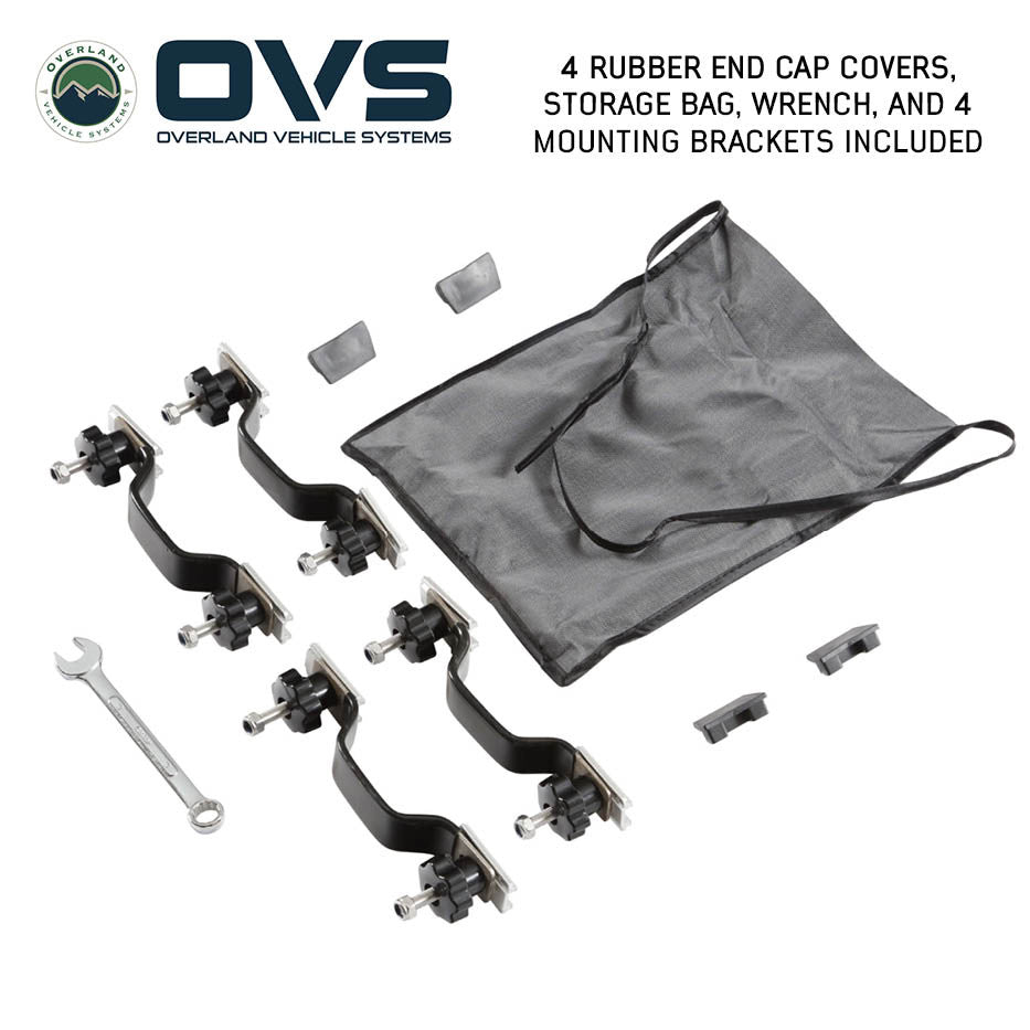 OVS HD Bushveld 4-Person Cantilever Hard Shell Roof Top Tent – Grey Body with Tan Rainfly