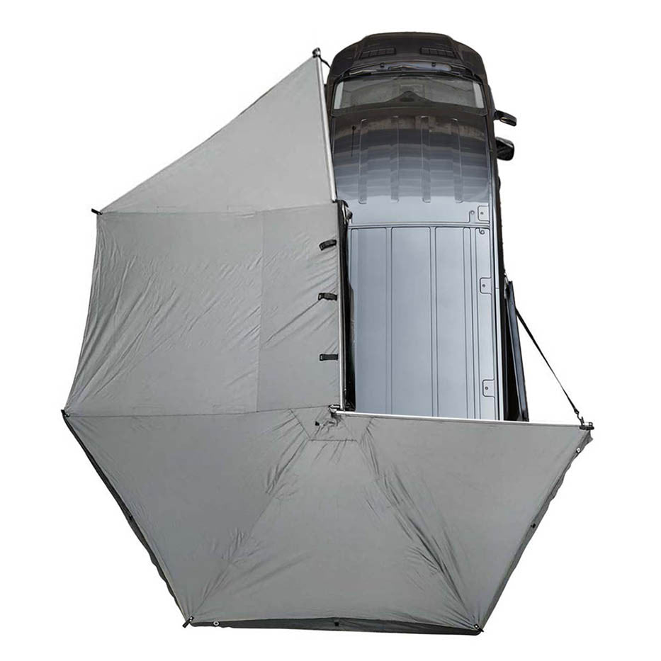 HD Nomadic 270 Degree Driver Side Awning with Bracket Kit for Mid - High Roofline Vans Top
