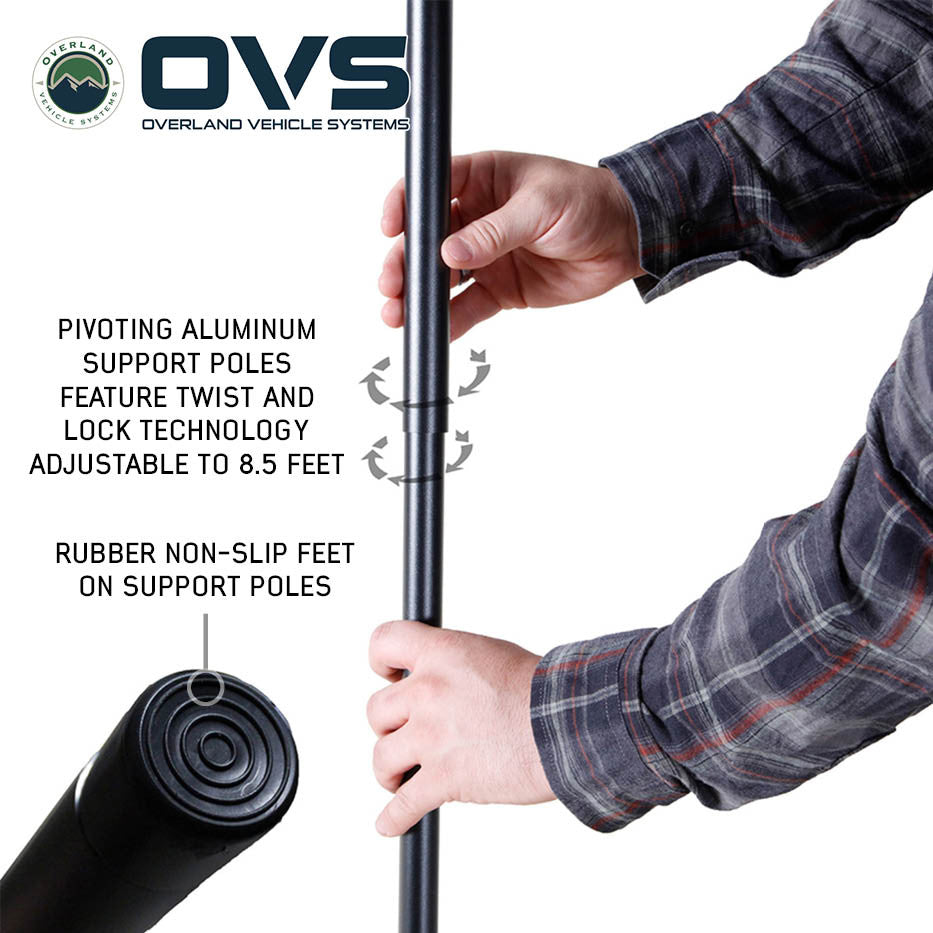 OVS HD Nomadic 270 Degree Awning – Passenger Side, Dark Grey with Black Travel Cover- Expected April 1, 2026