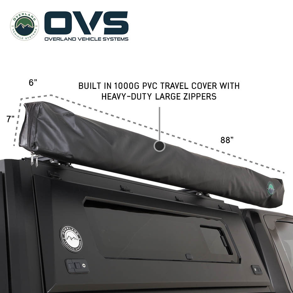 OVS HD Nomadic 270 Degree Awning – Passenger Side, Dark Grey with Black Travel Cover- Expected April 1, 2026