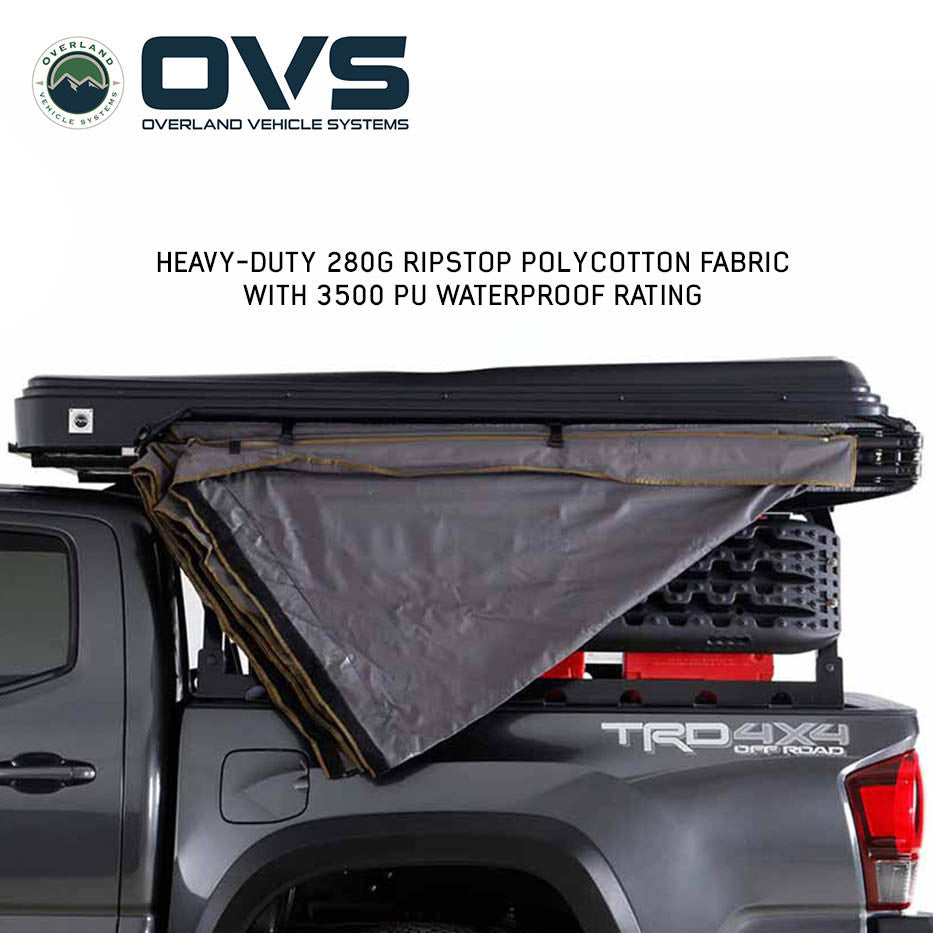 HD Nomadic 270 LTE Awning - Driver Side - Dark Gray with Black Travel Cover Universal Fabric