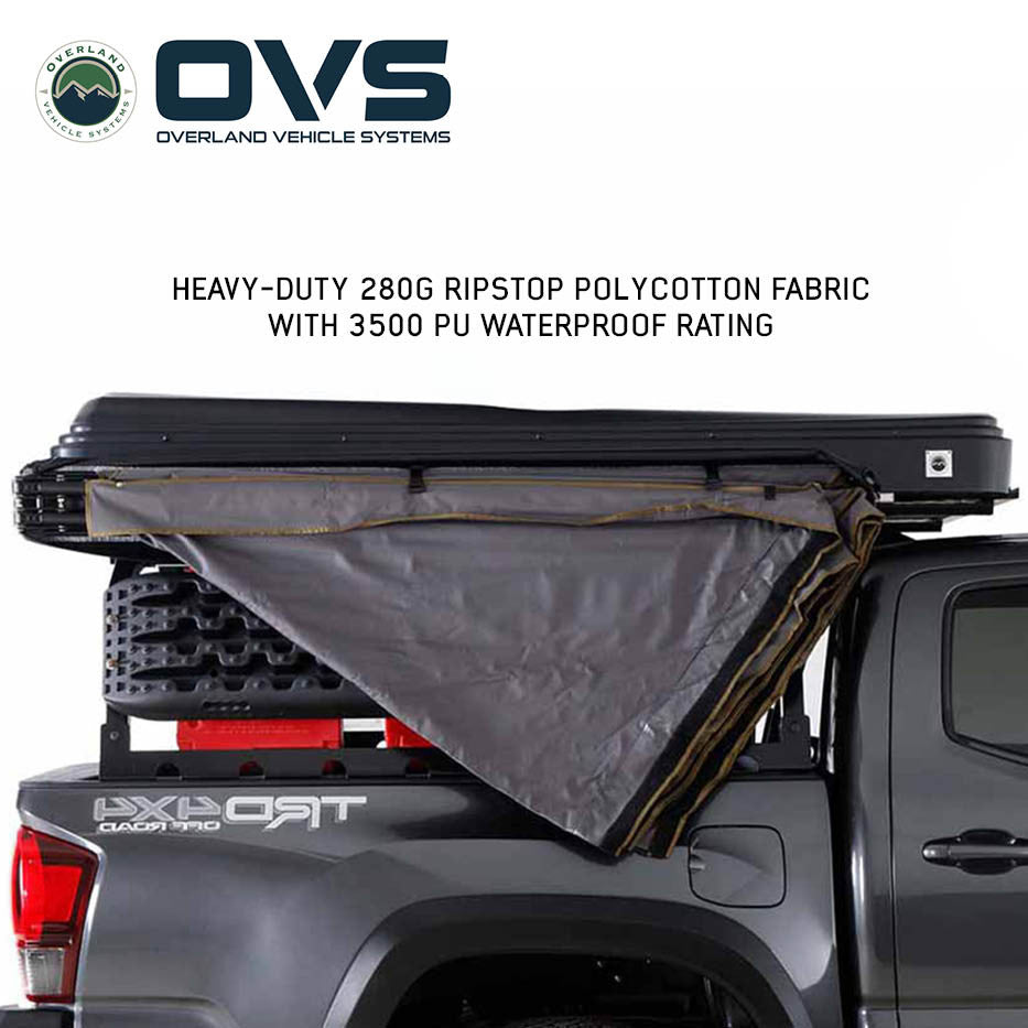 HD Nomadic 270 LTE Awning - Passenger Side - Dark Gray with Black Travel Cover Universal Fabric