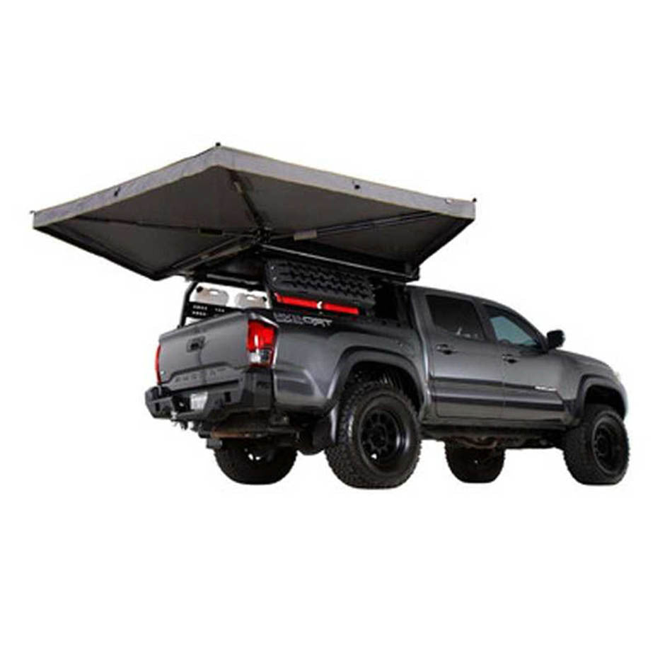 HD Nomadic 270 LTE Awning - Passenger Side - Dark Gray with Black Travel Cover Universal Bottom