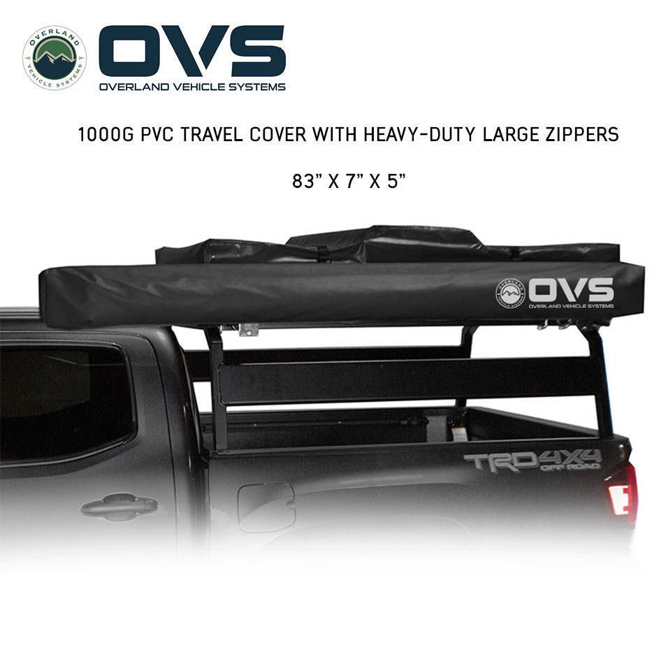 HD Nomadic 270 LT Awning - Driver Side - Dark Gray With Black Travel Cover Universal Travel Cover