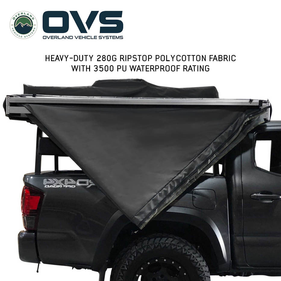 HD Nomadic 270 LT Awning - Passenger Side - Dark Gray With Black Travel Cover Universal
