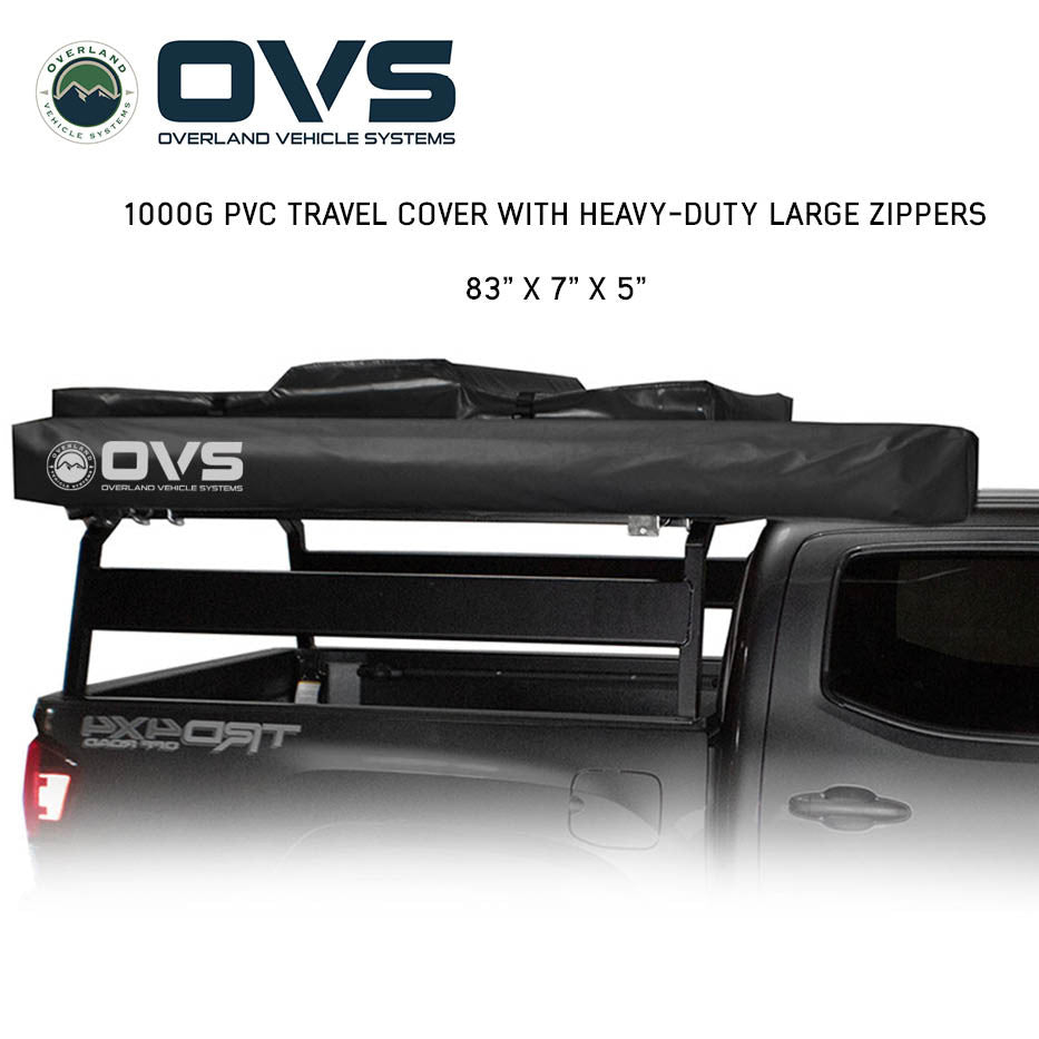 HD Nomadic 270 LT Awning - Passenger Side - Dark Gray With Black Travel Cover Universal