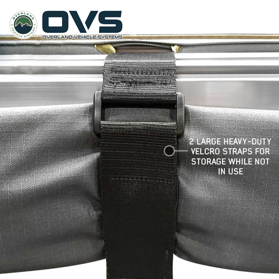HD Nomadic 270 LT Awning - Passenger Side - Dark Gray With Black Travel Cover Universal
