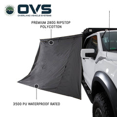 HD Nomadic 270 LT Awning Wall Kits - Dark Grey Fabric Wall 1