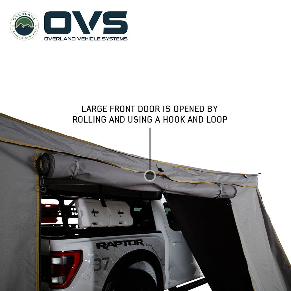 HD Nomadic 270 LT Awning Wall Kits - Dark Grey Fabric Roll Up