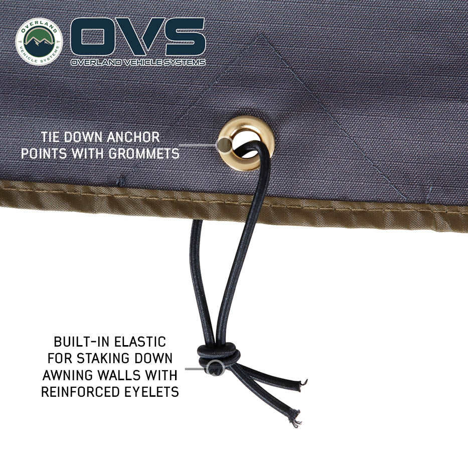 OVS HD Nomadic 270° Awning Walls – Dark Grey with Storage Bag (Universal Fit)