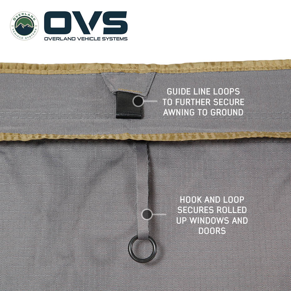 OVS HD Nomadic 270° Awning Walls – Dark Grey with Storage Bag (Universal Fit)