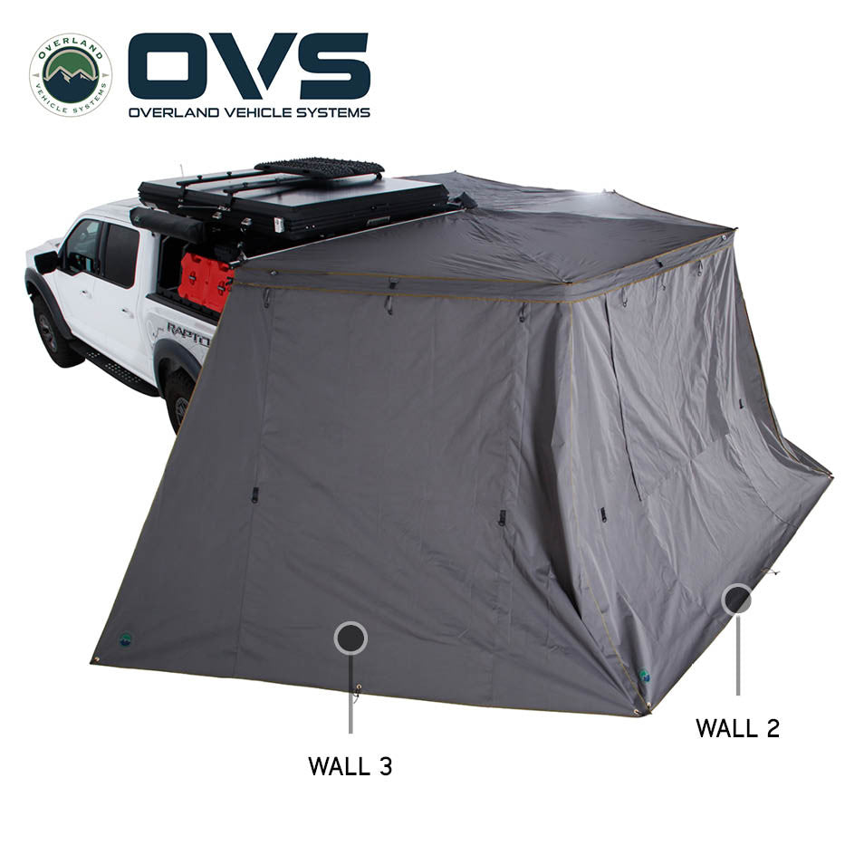 OVS HD Nomadic 270° Awning Walls – Dark Grey with Storage Bag (Universal Fit)