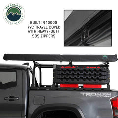 HD Nomadic 90 Degree Awning - Grey Body, Green Trim & Black Travel Cover Travel Cover