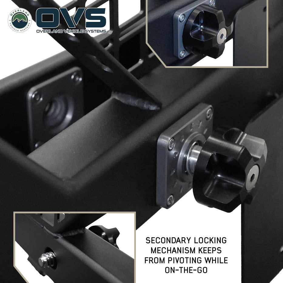 Pivot Off-Road Hitch Tire Carrier Secondary Lock