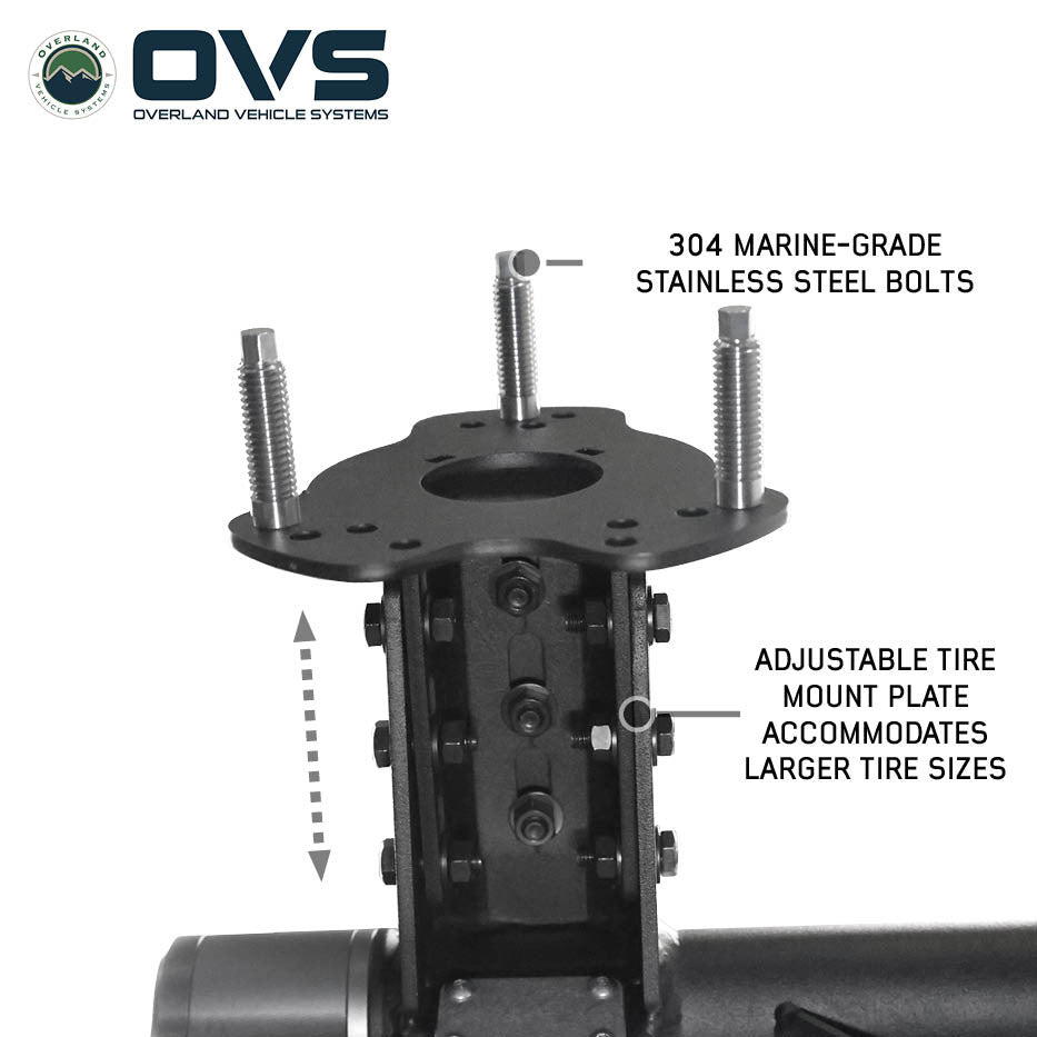 Pivot Off-Road Hitch Tire Carrier Tire Mount