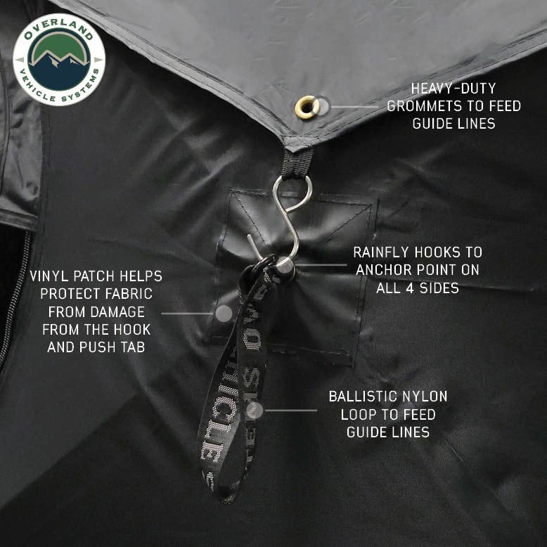 Hub Centric Ground Tent - Black Body & Grey Rainfly Hook and Anchor